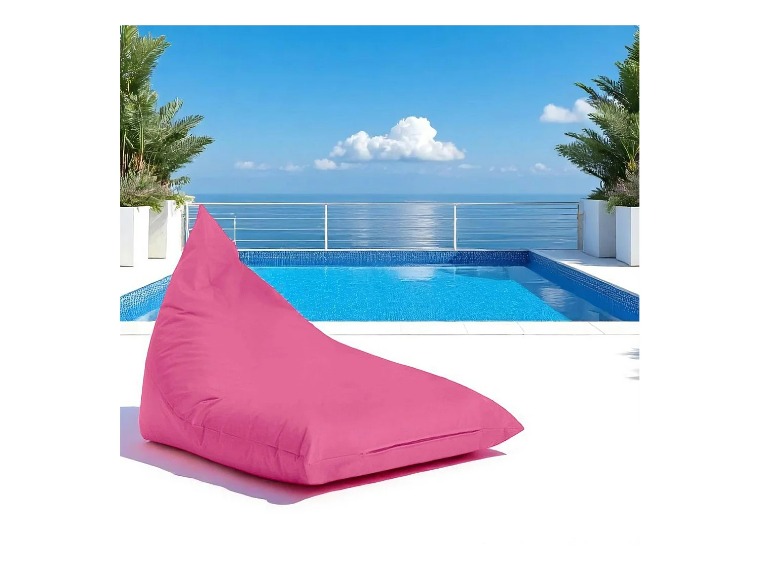 Pouf berlingot extérieur rose ARTA