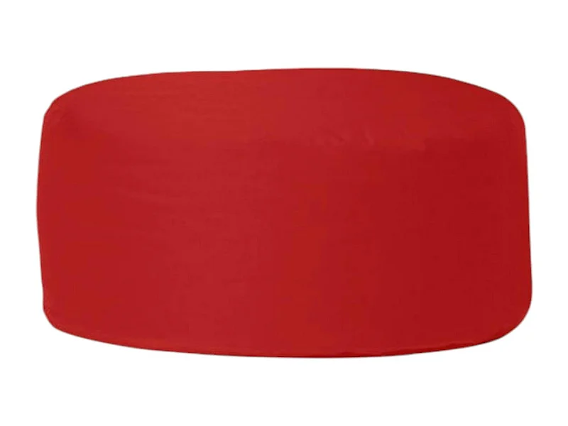 Pouf extérieur imperméable rouge - forme ronde ARTA
