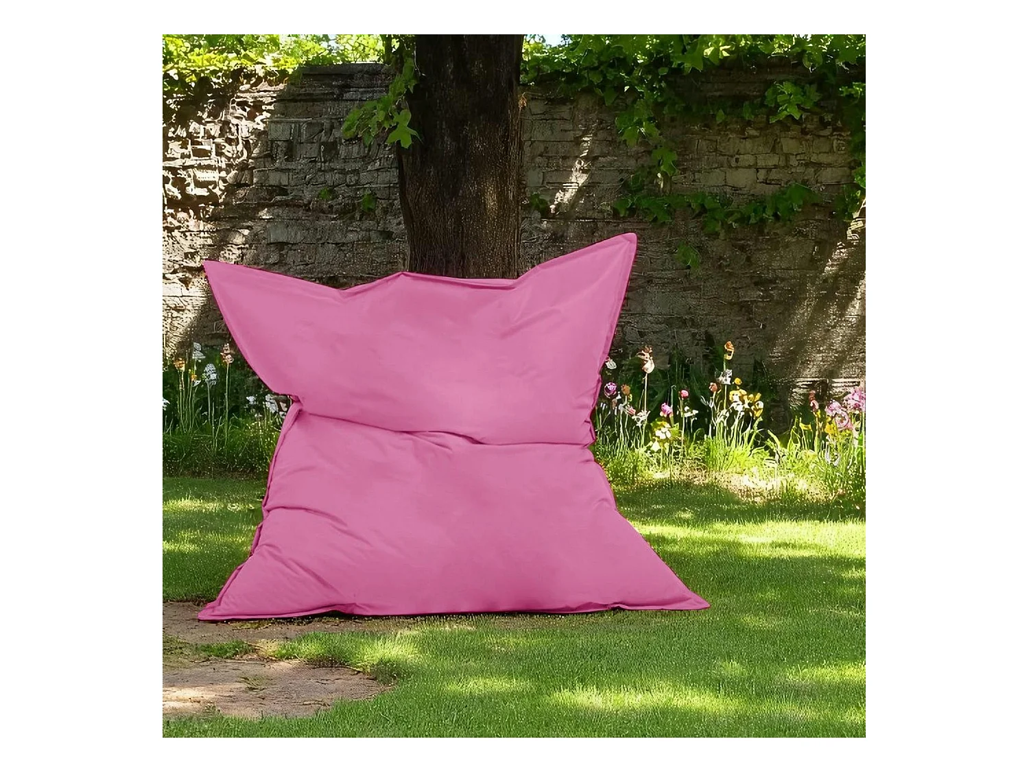 Pouf XXL extérieur rose 180 cm ARTA