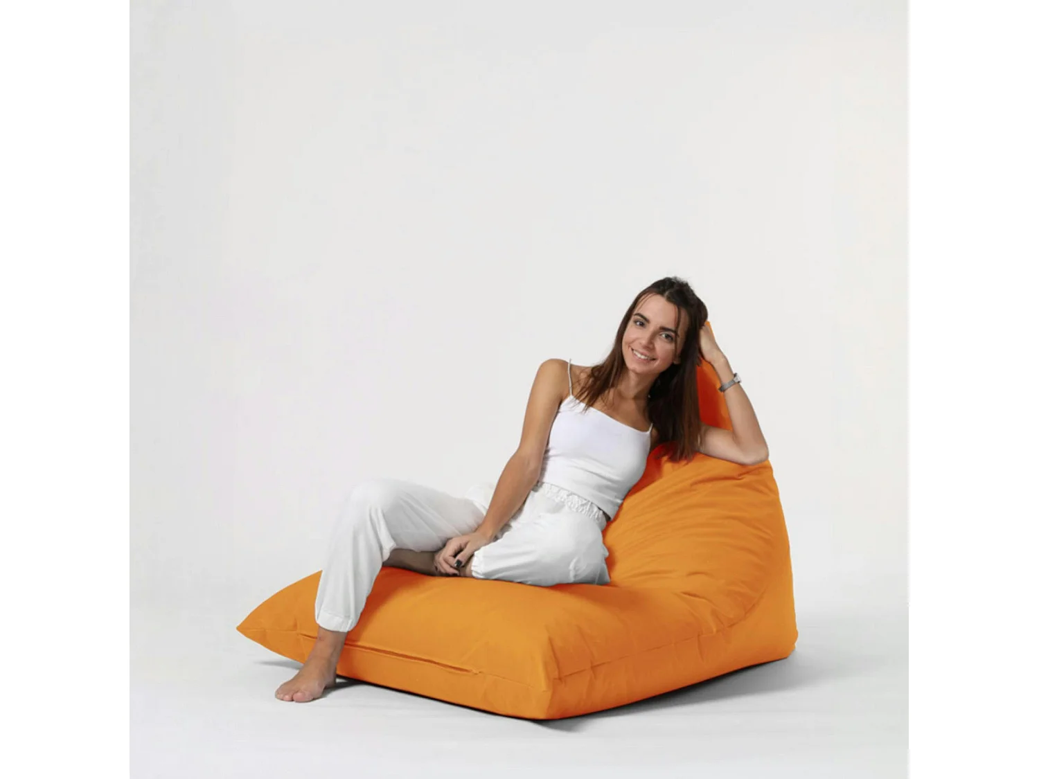 Pouf berlingot extérieur orange ARTA