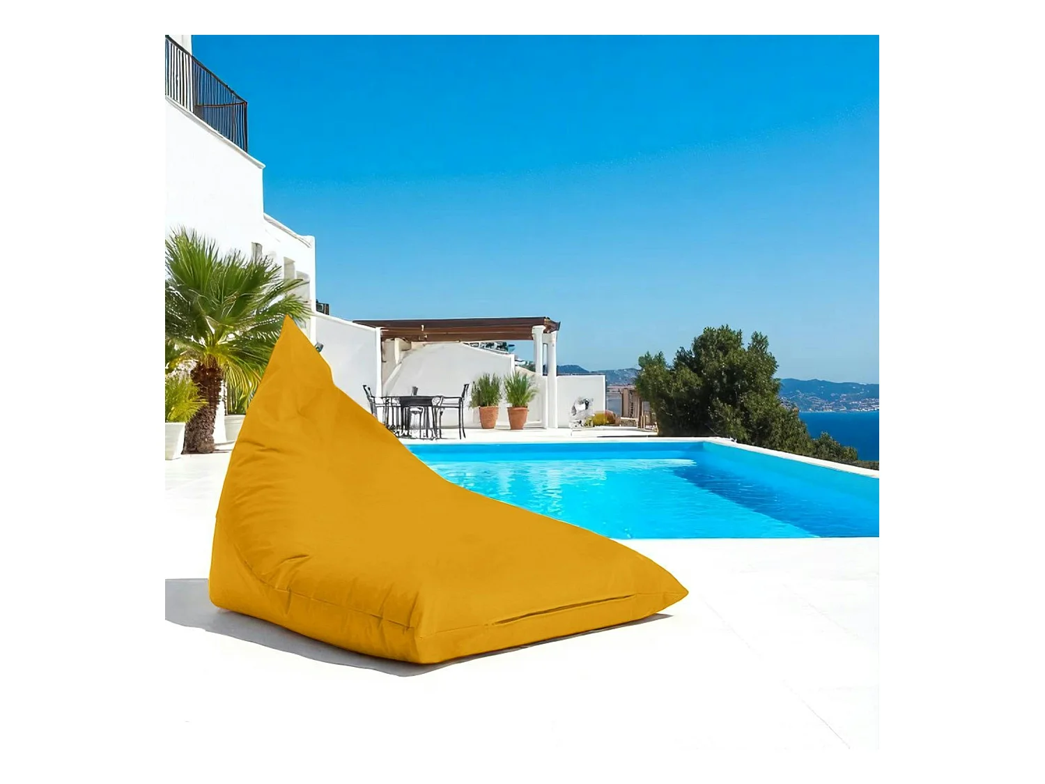 Pouf berlingot extérieur jaune ARTA