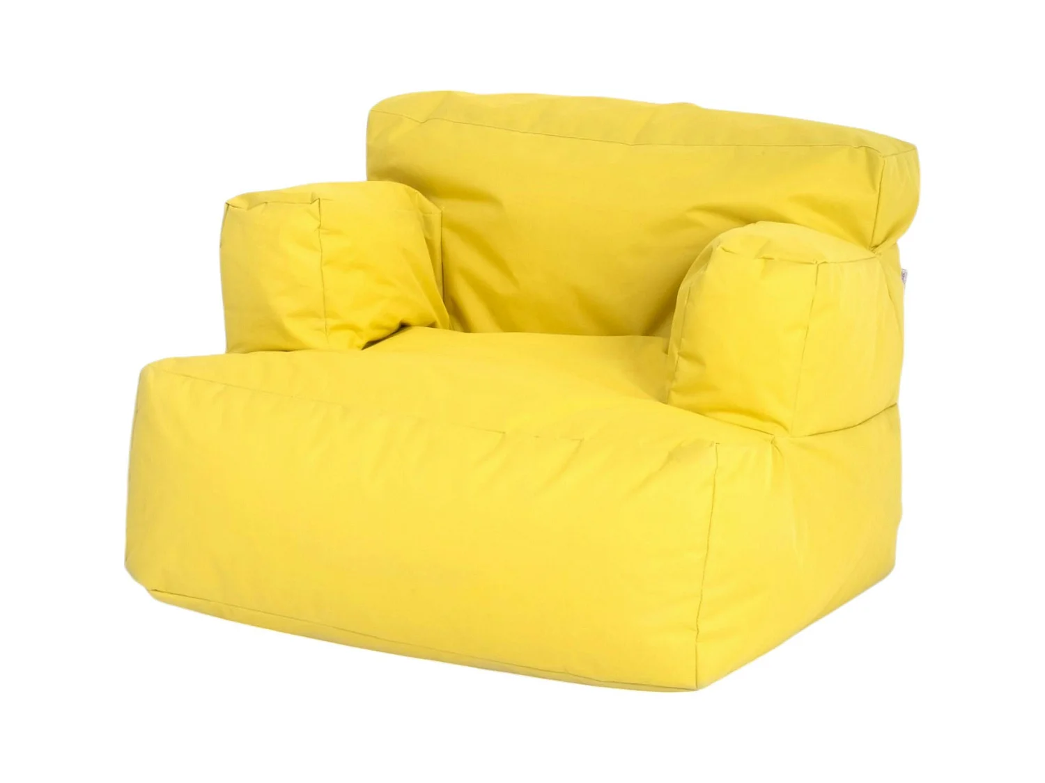 Pouf XXL extérieur avec accoudoirs - jaune ARTA