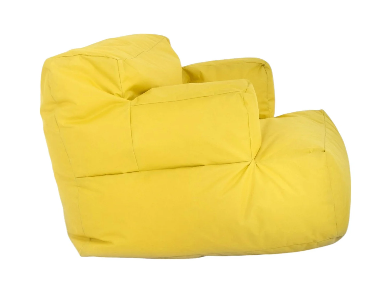 Pouf XXL extérieur avec accoudoirs - jaune ARTA