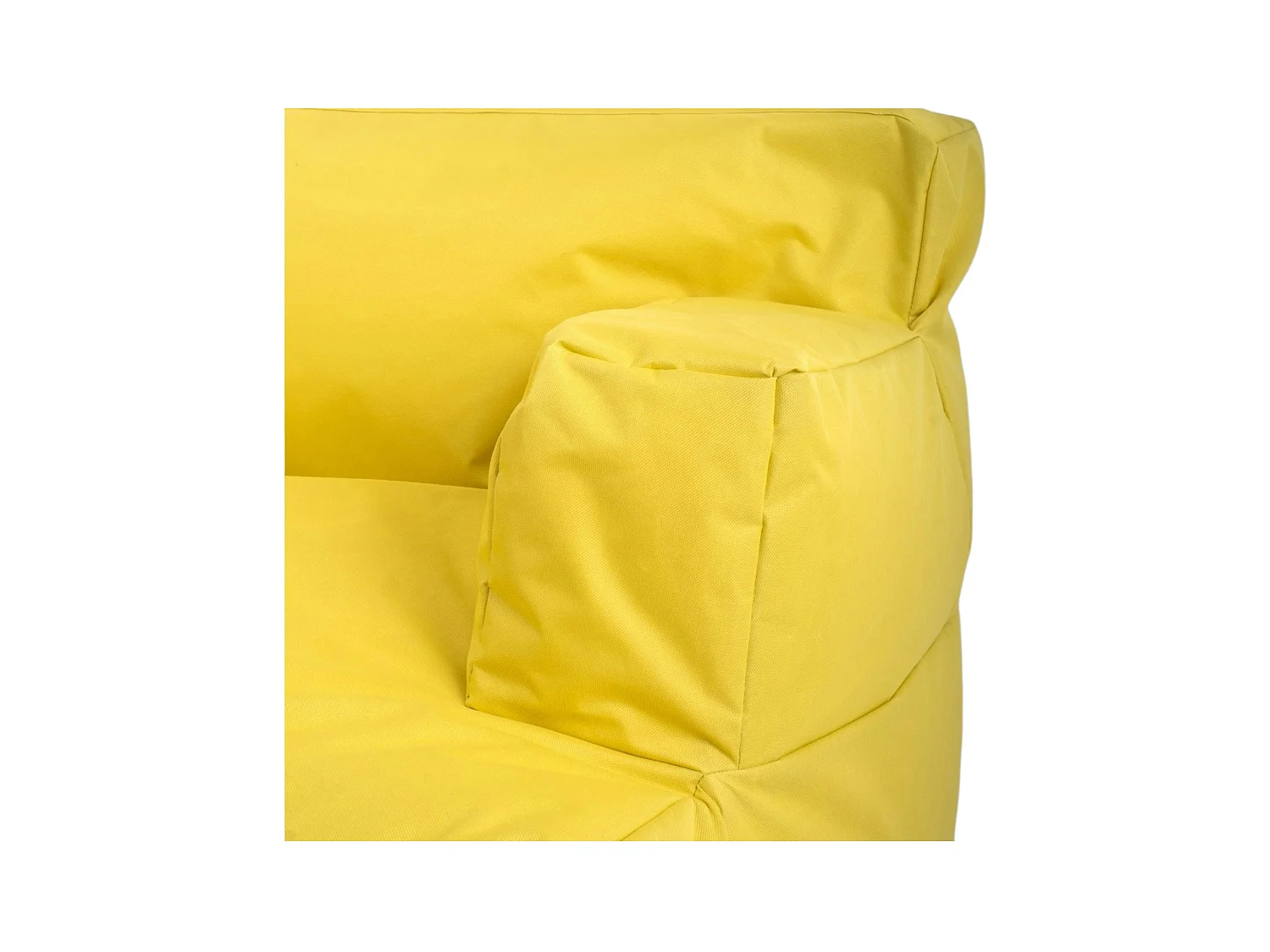Pouf XXL extérieur avec accoudoirs - jaune ARTA