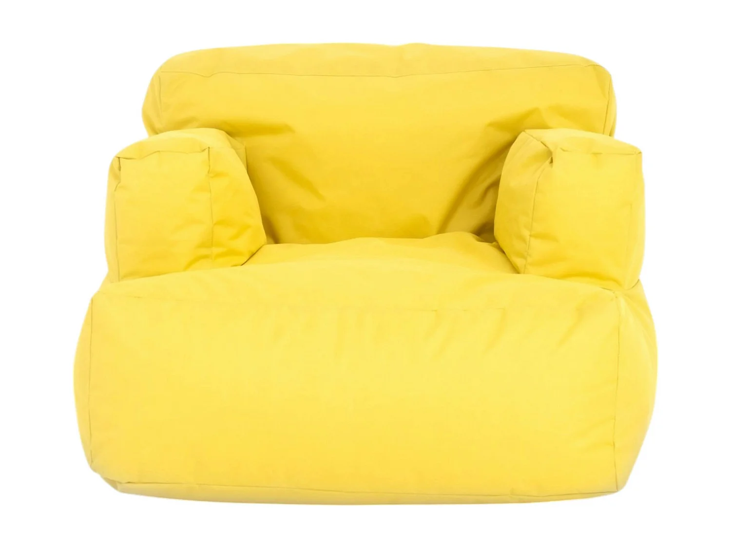 Pouf XXL extérieur avec accoudoirs - jaune ARTA