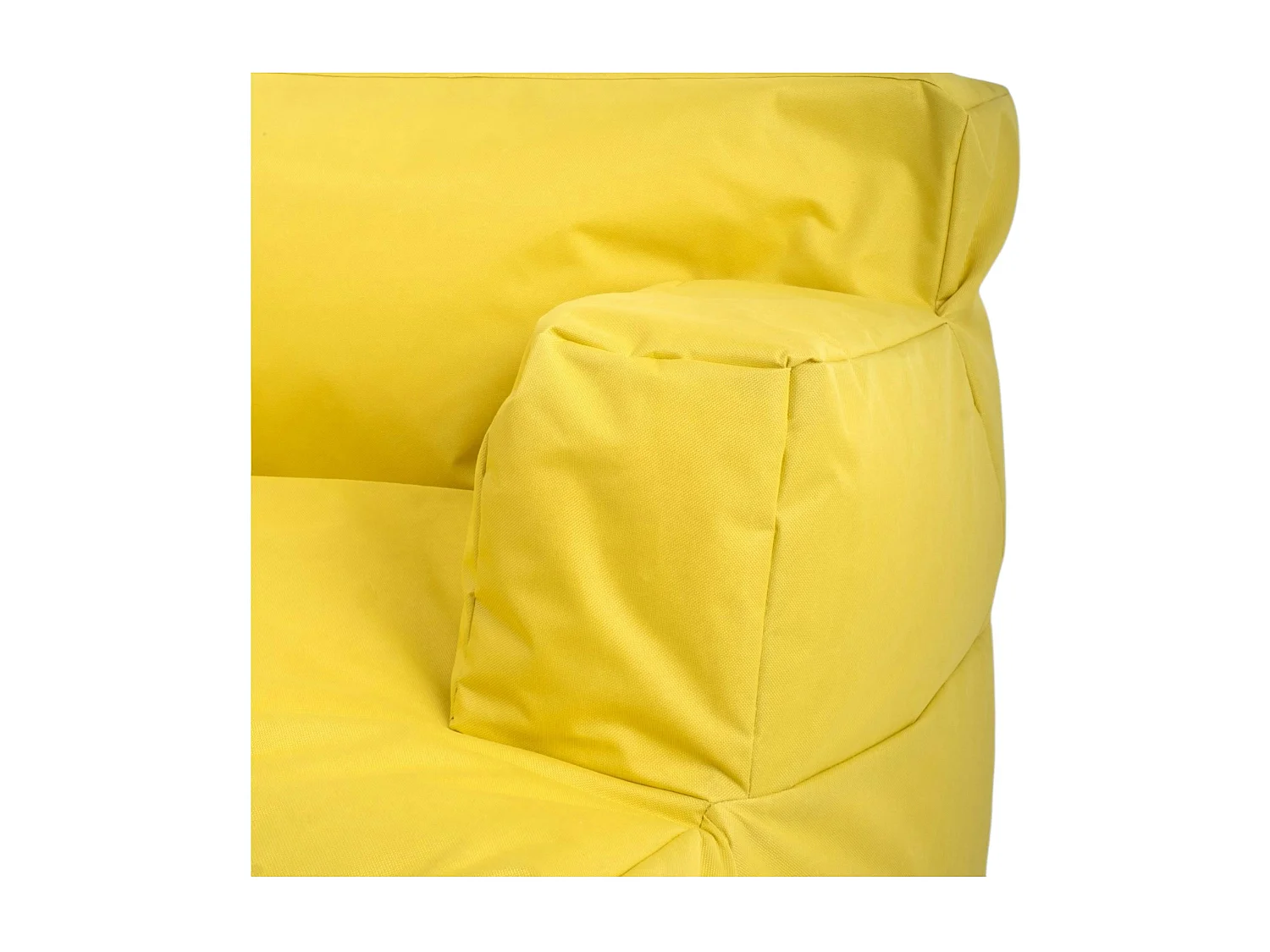 Pouf XXL extérieur avec accoudoirs - jaune ARTA