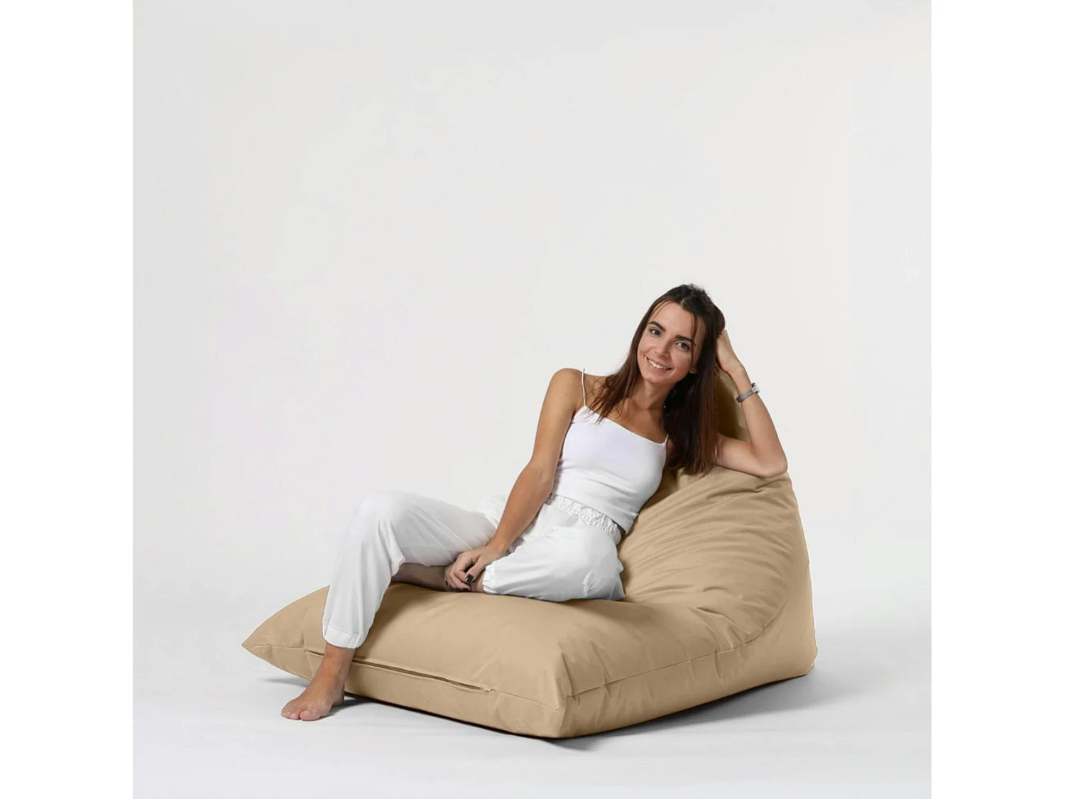 Pouf berlingot extérieur taupe ARTA