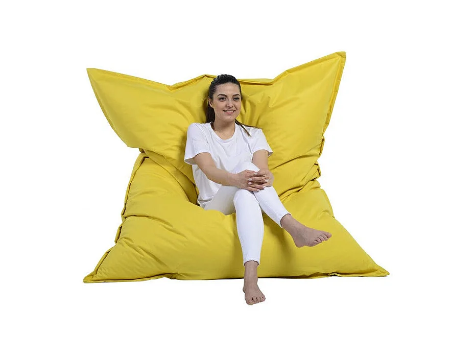 Pouf XXL extérieur jaune 180 cm ARTA