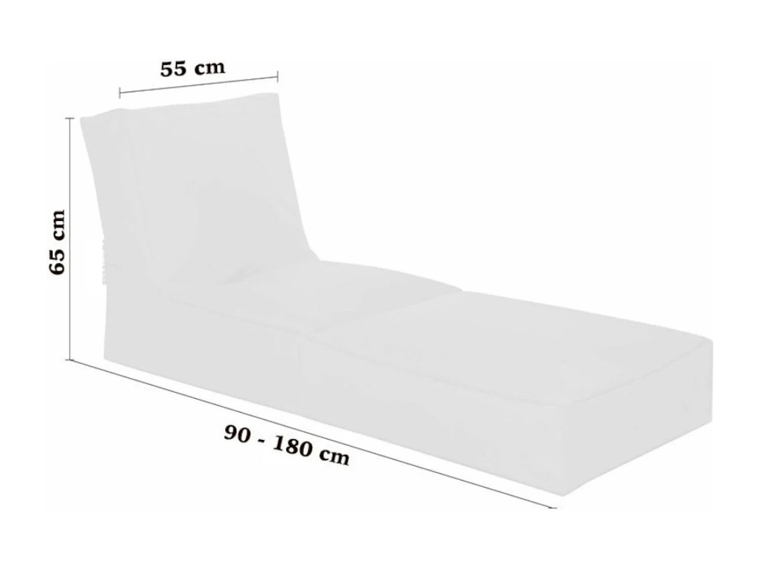 Pouf bain de soleil extérieur vert ARTA