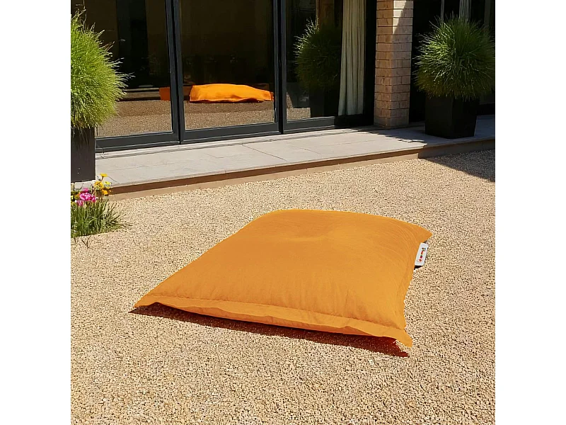 Pouf coussin de sol extérieur orange - 100 cm ARTA