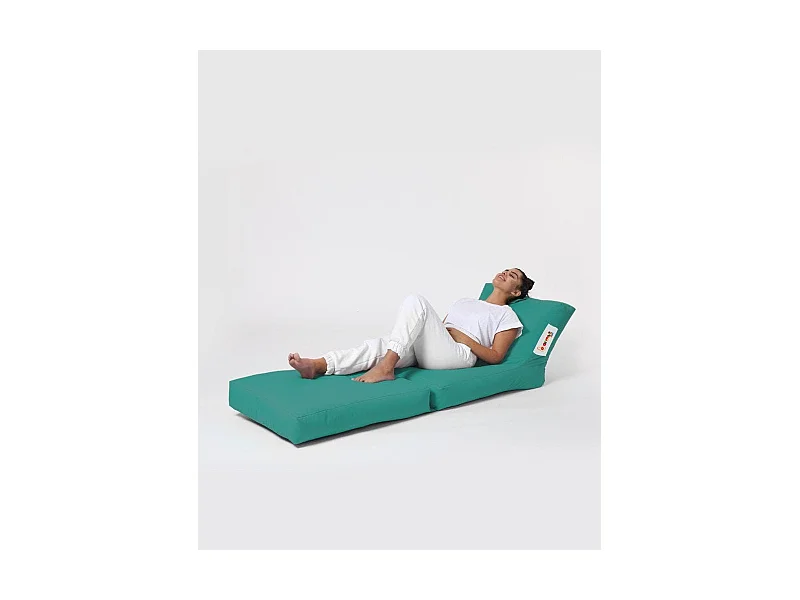 Pouf bain de soleil extérieur turquoise ARTA