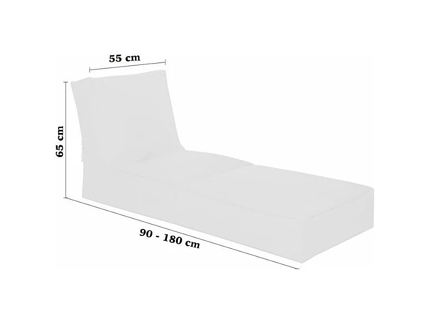 Pouf bain de soleil extérieur turquoise ARTA