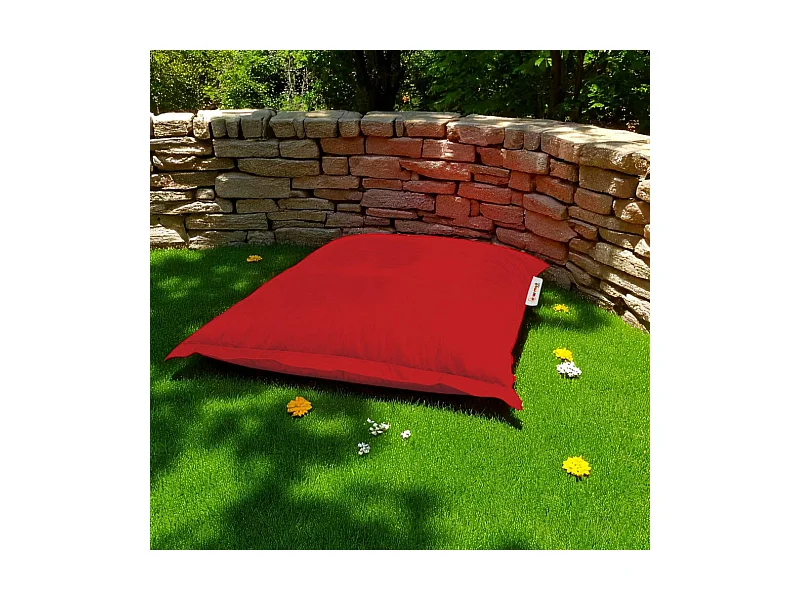 Pouf coussin de sol extérieur rouge - 100 cm ARTA