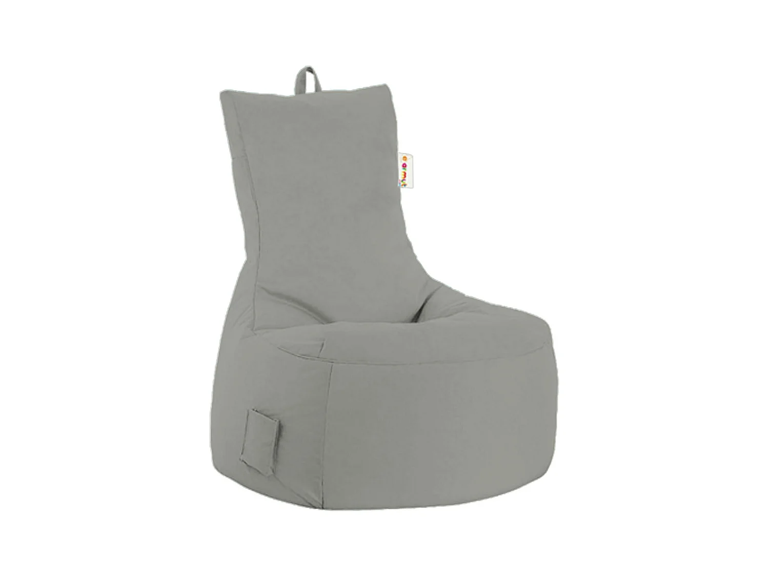 Pouf poire extérieur gris avec poches latérales ARTA