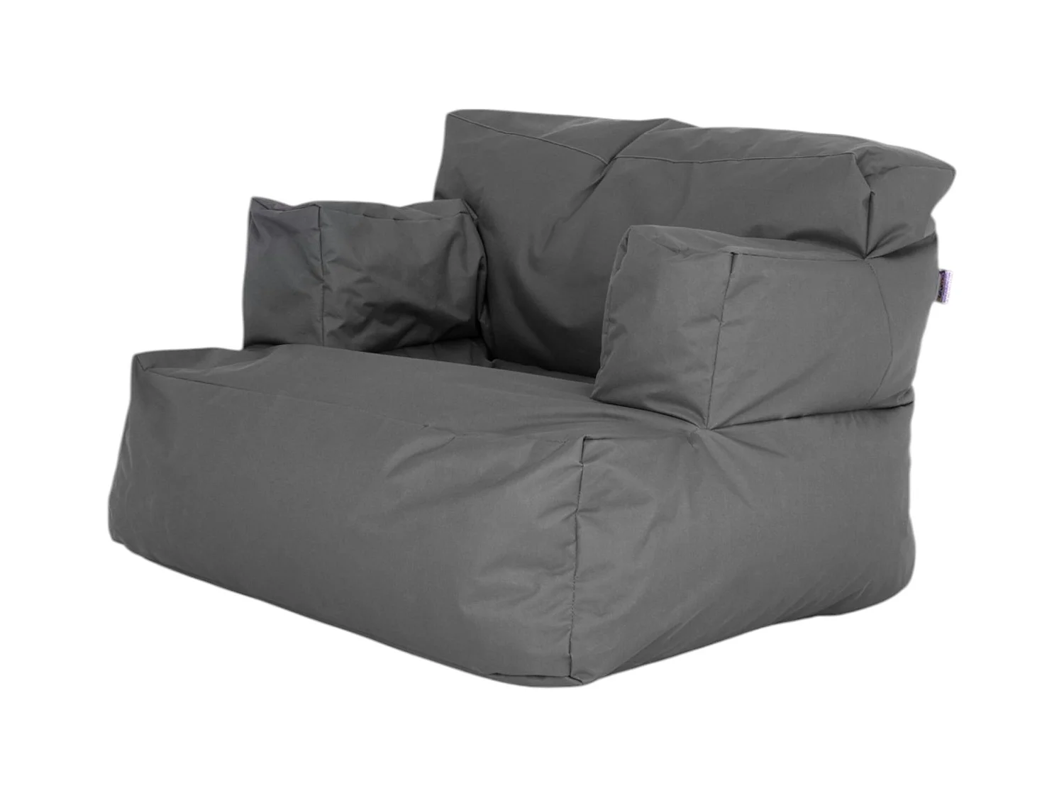 Pouf XXL extérieur avec accoudoirs - gris ARTA