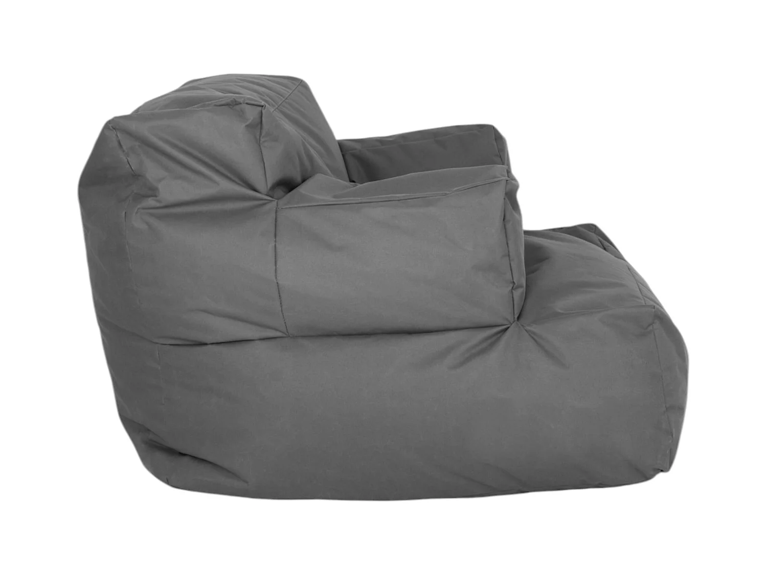 Pouf XXL extérieur avec accoudoirs - gris ARTA