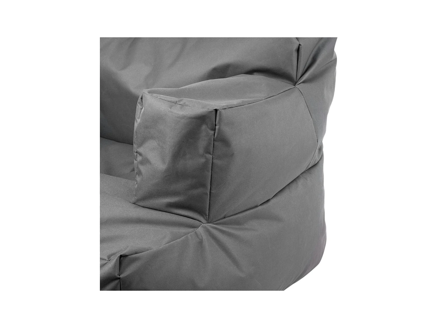 Pouf XXL extérieur avec accoudoirs - gris ARTA