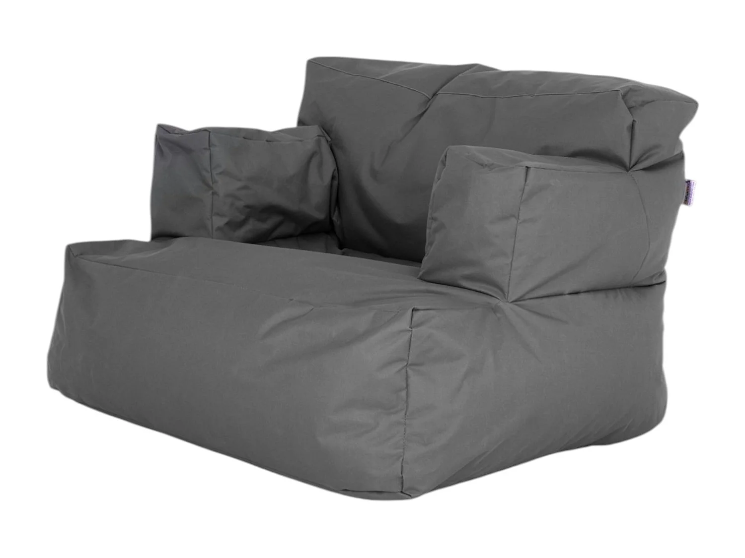 Pouf XXL extérieur avec accoudoirs - gris ARTA