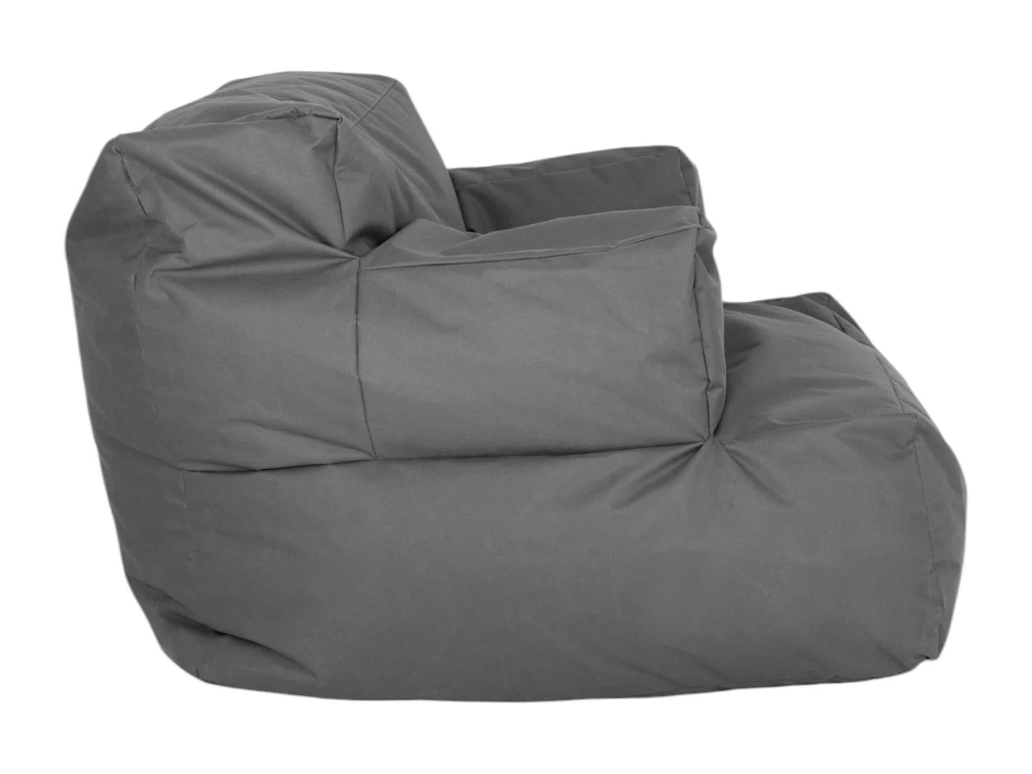 Pouf XXL extérieur avec accoudoirs - gris ARTA