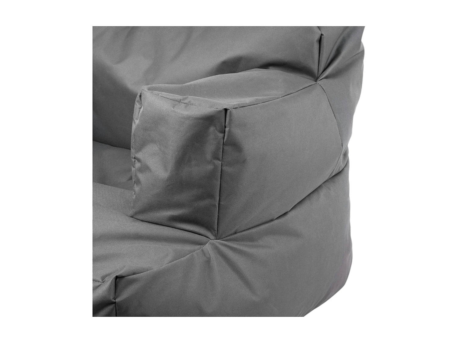 Pouf XXL extérieur avec accoudoirs - gris ARTA