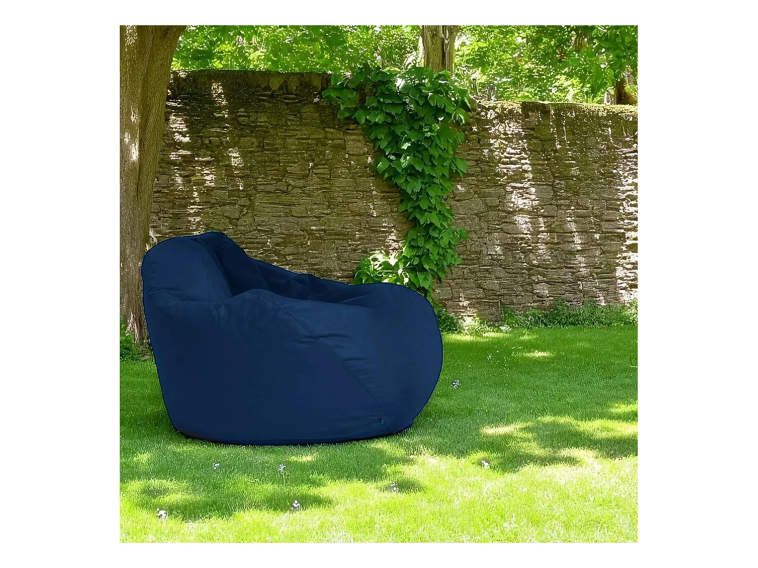 Pouf poire géant extérieur bleu ARTA