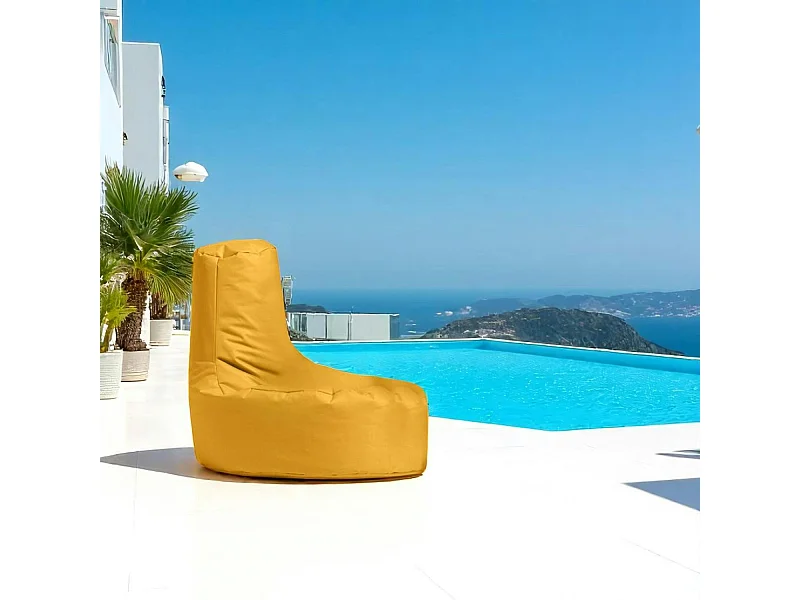 Pouf poire extérieur jaune ARTA