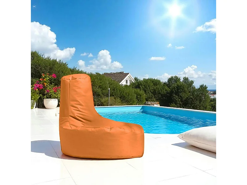Pouf poire extérieur orange ARTA