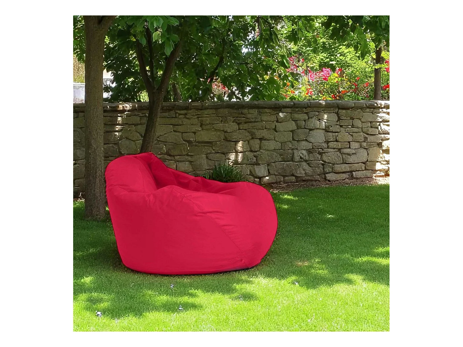 Pouf poire géant extérieur rouge ARTA