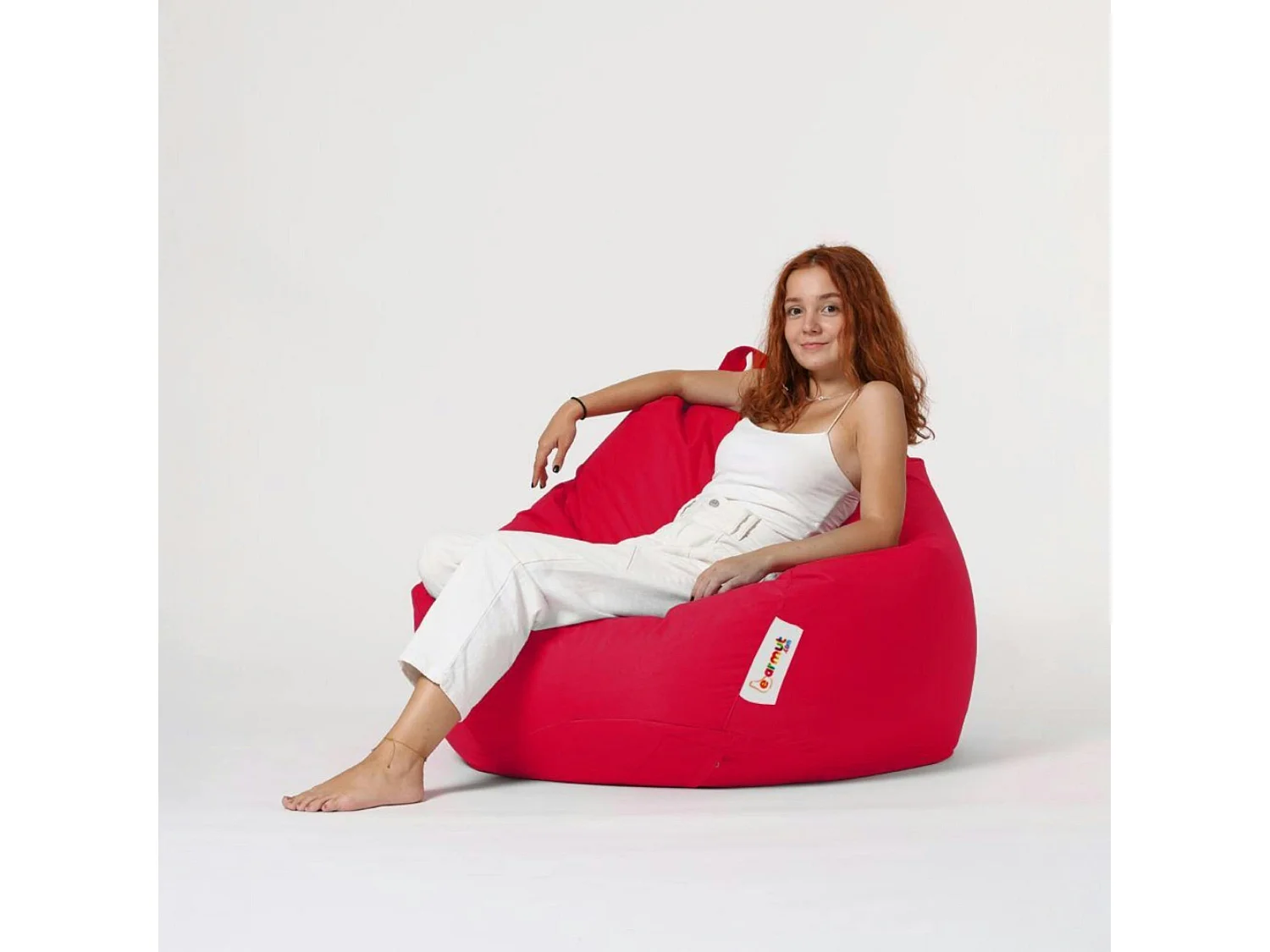 Pouf poire géant extérieur rouge ARTA