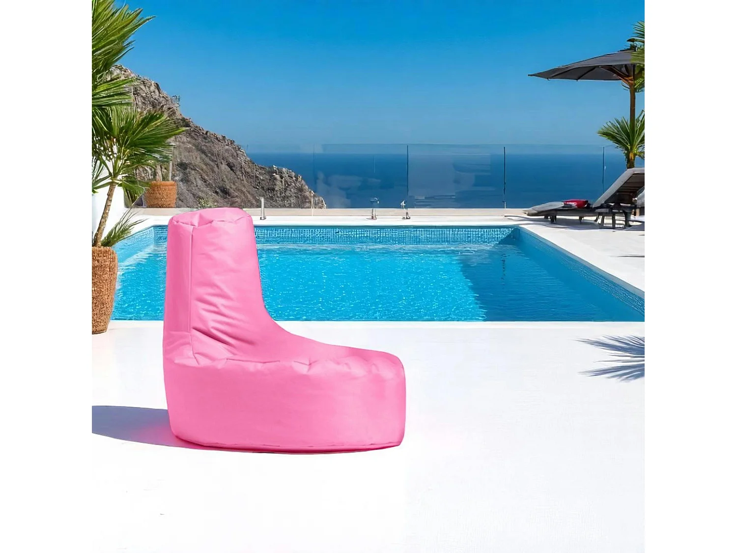 Pouf poire extérieur rose ARTA