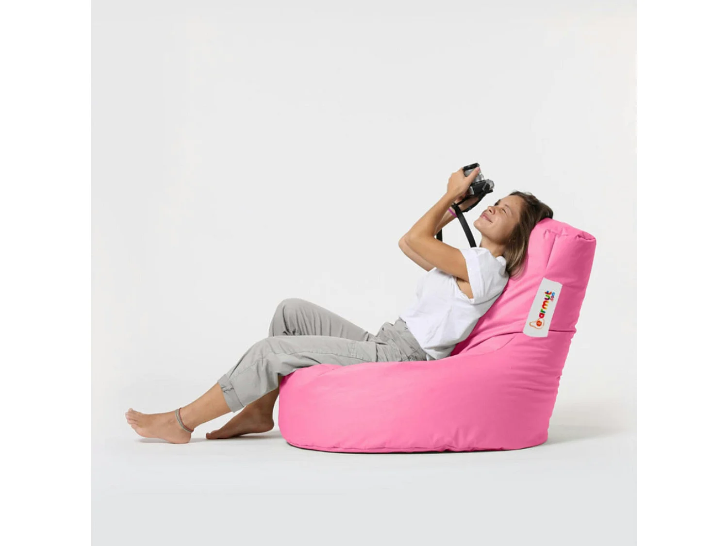 Pouf poire extérieur rose ARTA