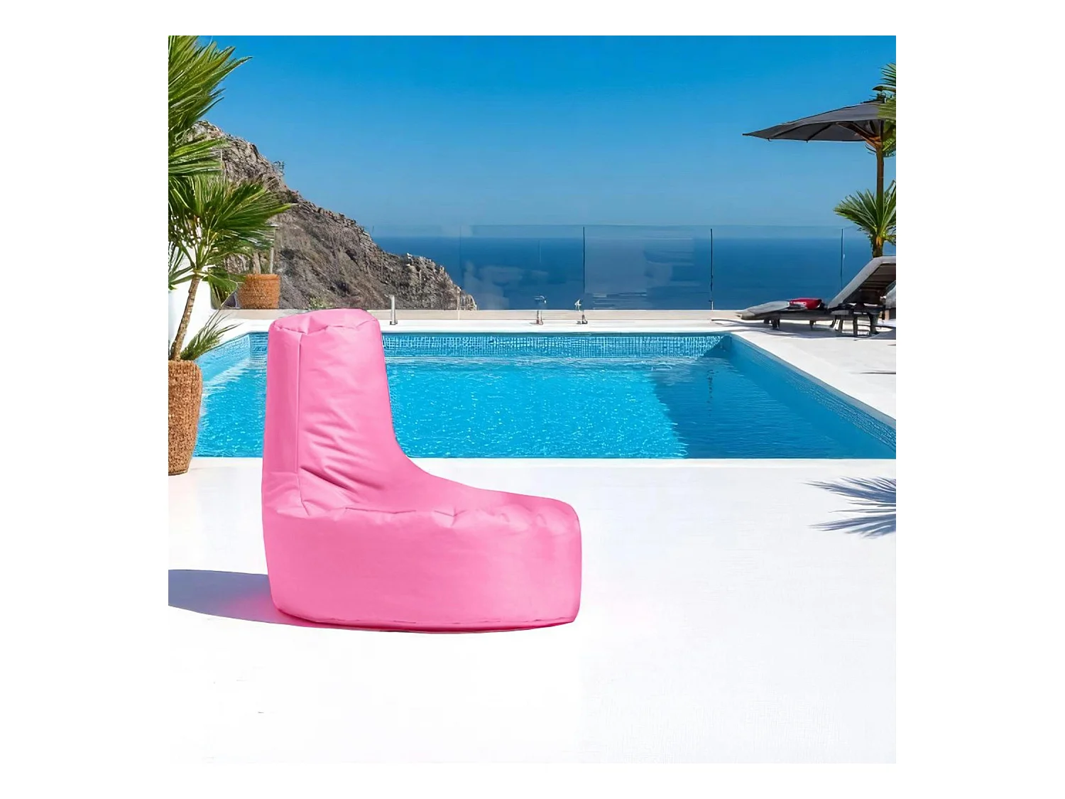 Pouf poire extérieur rose ARTA