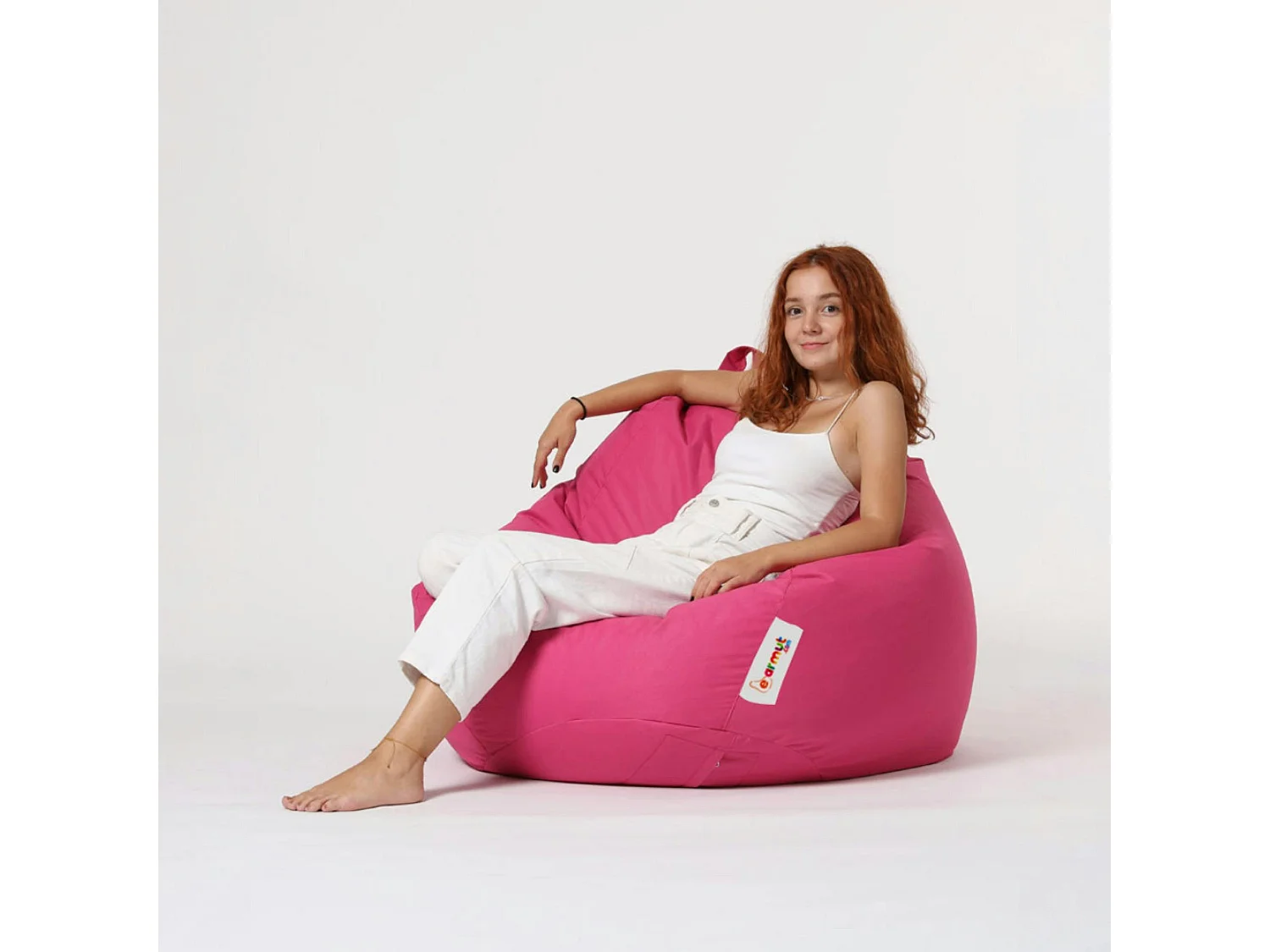 Pouf poire géant extérieur rose ARTA