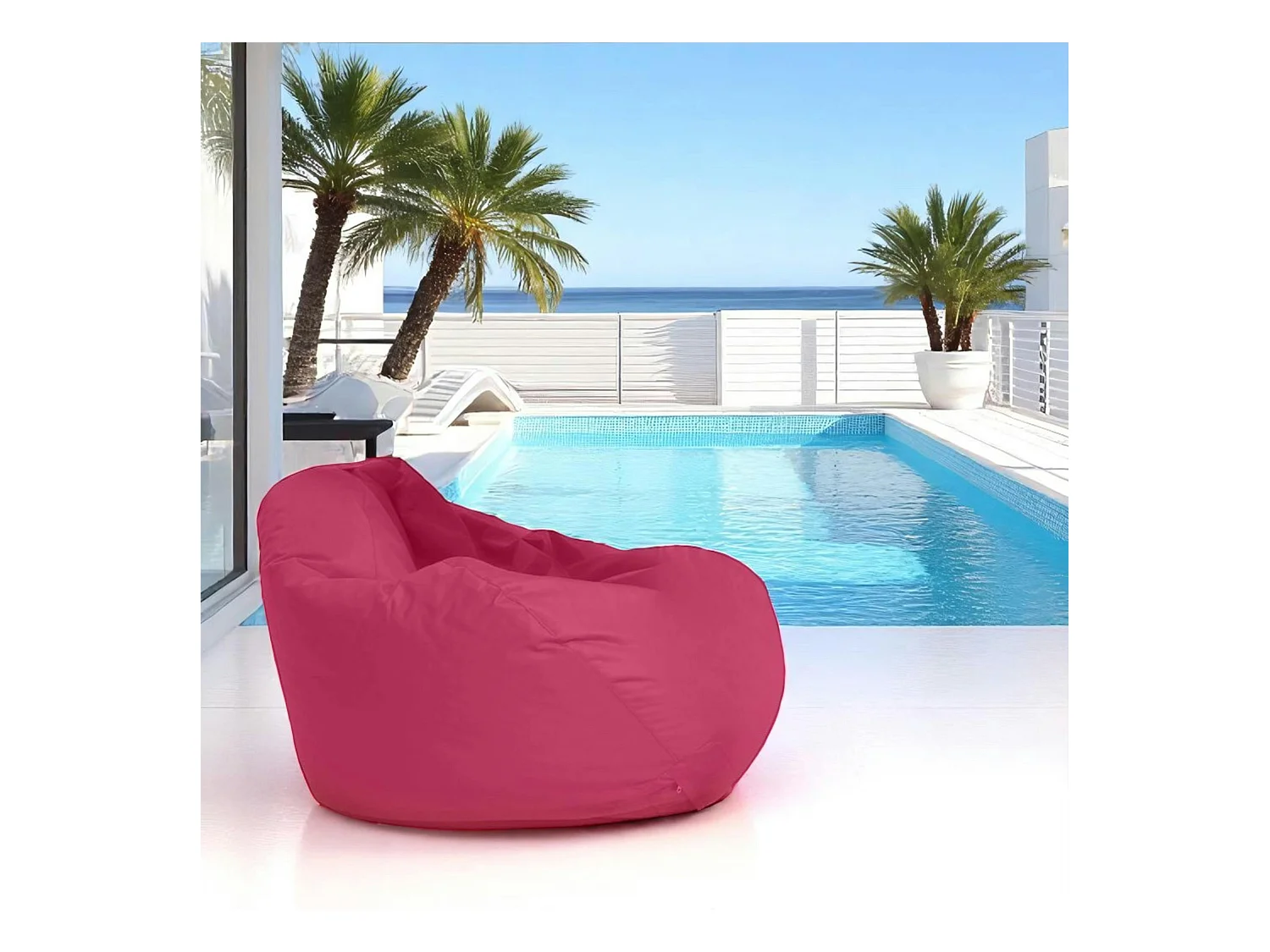 Pouf poire géant extérieur rose ARTA