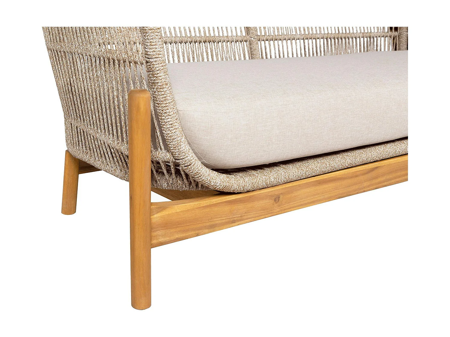 Canapé de jardin en bois d'acacia et corde IBIZA