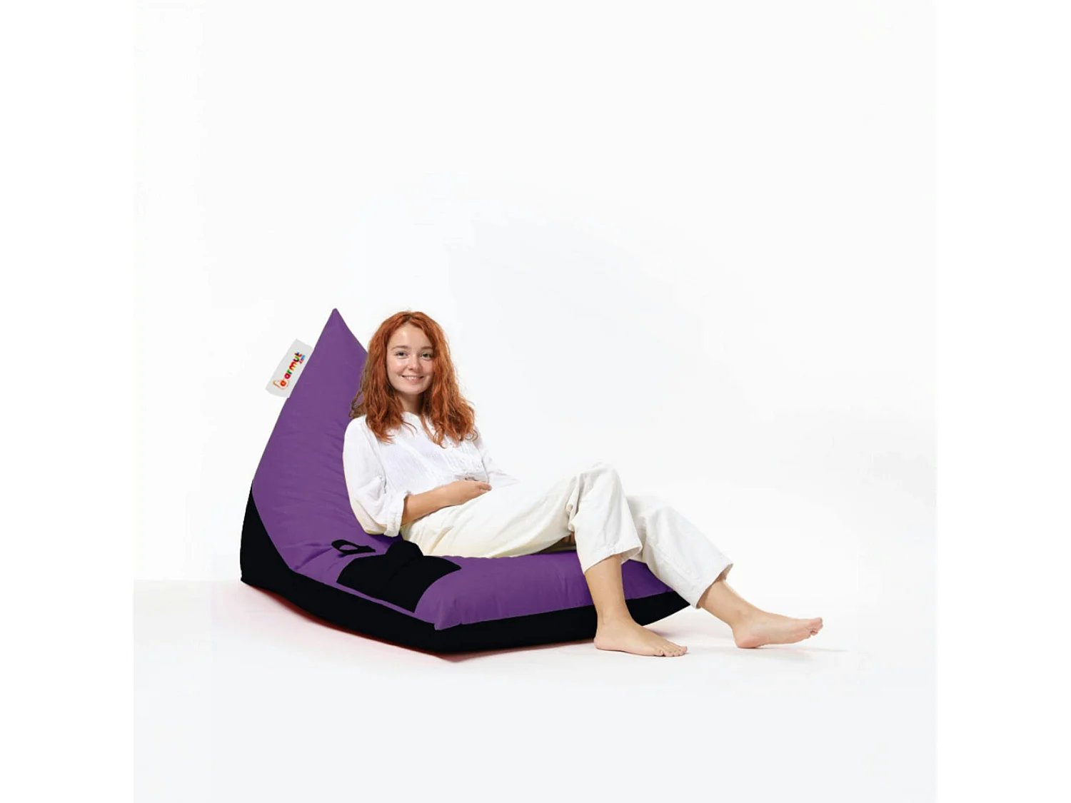 Pouf berlingot extérieur violet et noir ARTA