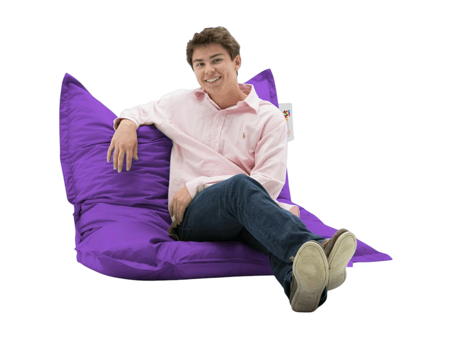 Pouf coussin de sol extérieur violet - 100 cm ARTA