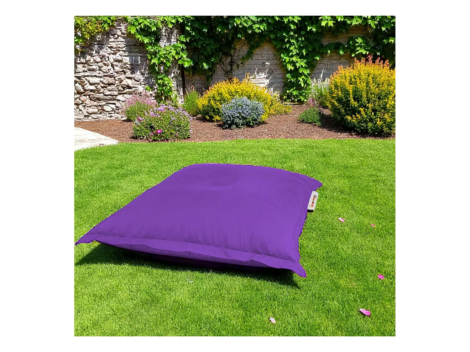 Pouf coussin de sol extérieur violet - 100 cm ARTA