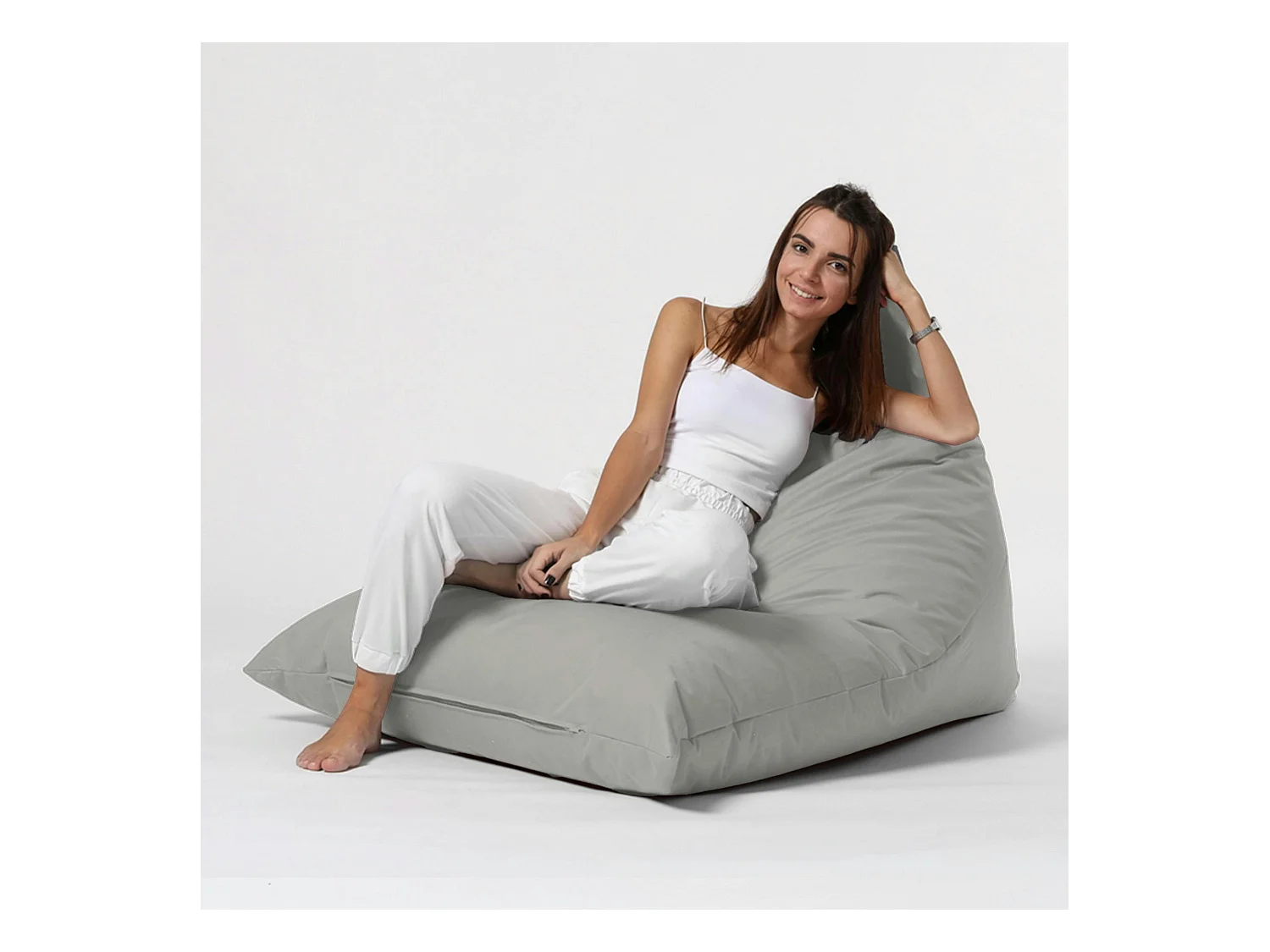 Pouf berlingot extérieur gris ARTA