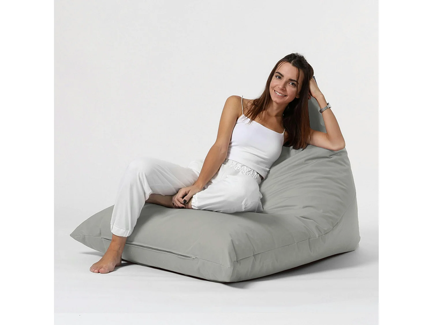 Pouf berlingot extérieur gris ARTA