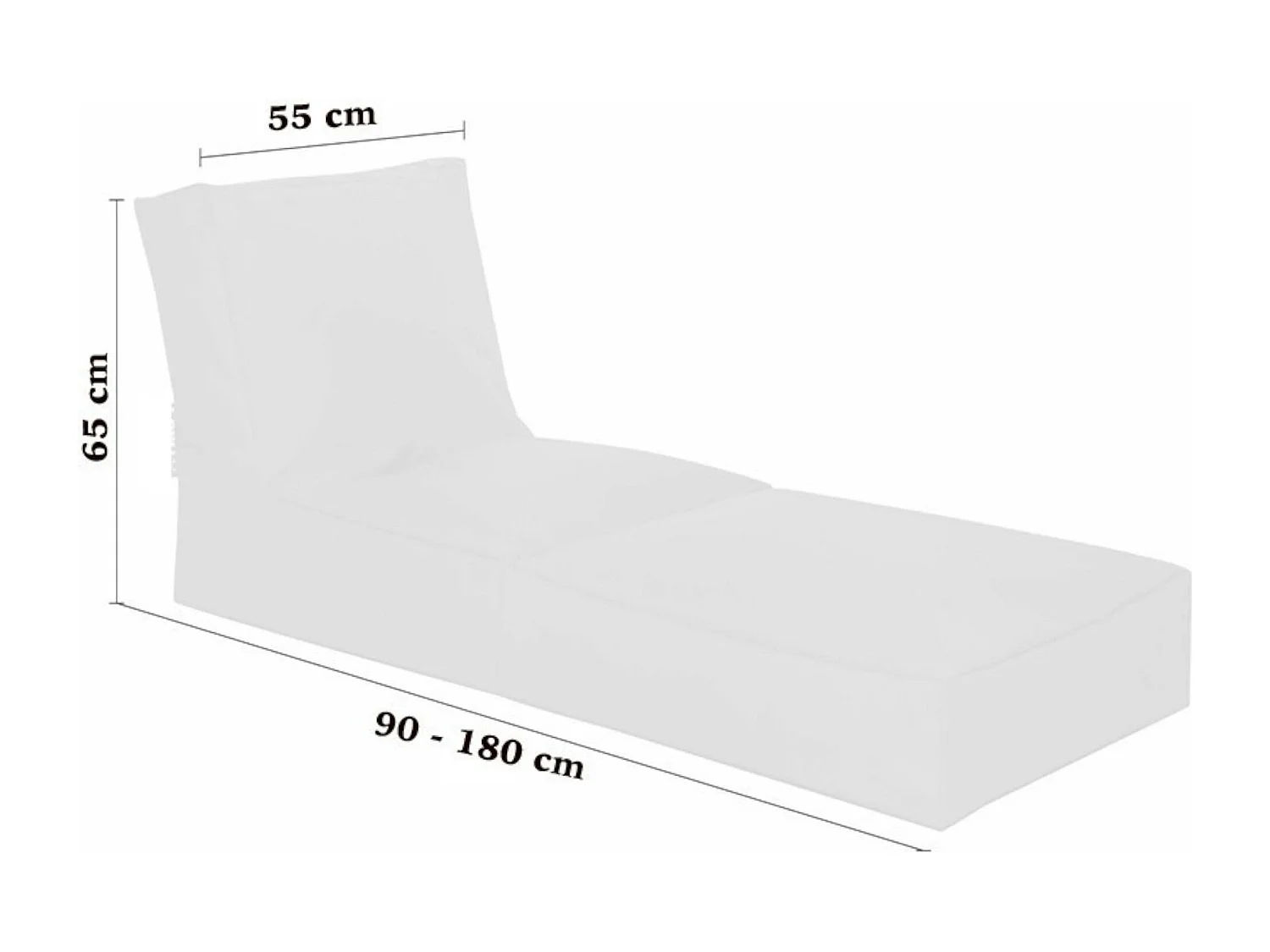 Pouf bain de soleil extérieur violet ARTA