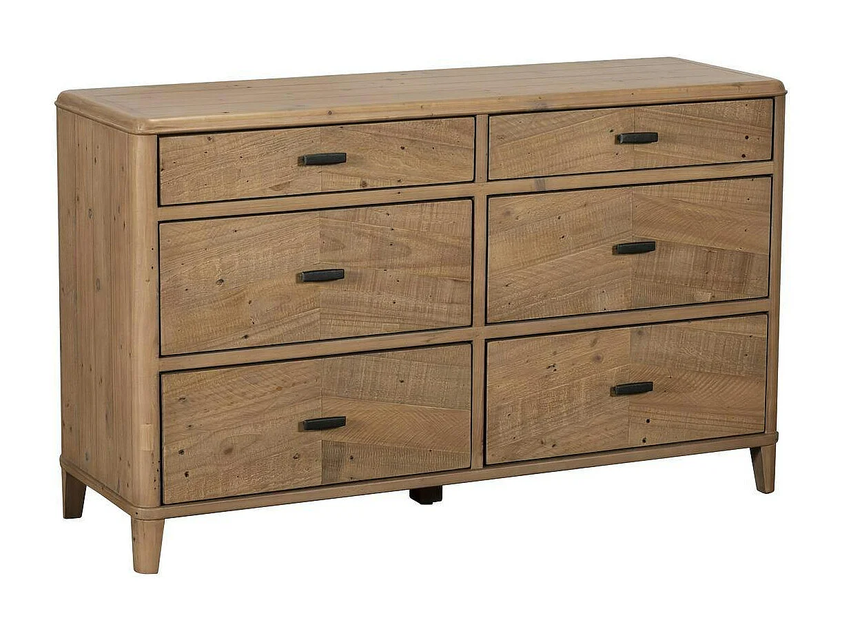 Commode en bois recyclé FSC 6 tiroirs HANOI