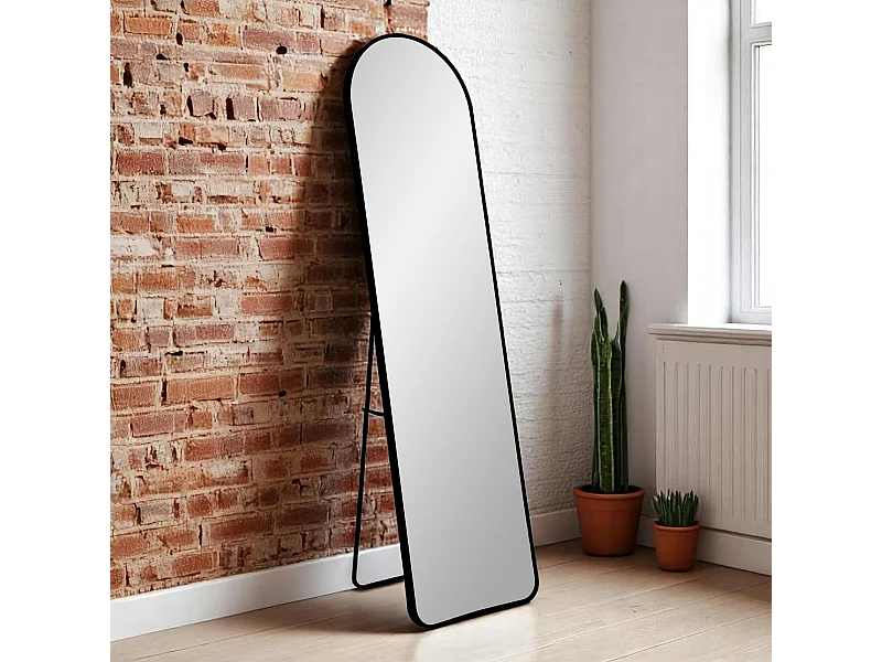 Miroir sur pied avec cadre noir 40x150 cm SEOUL