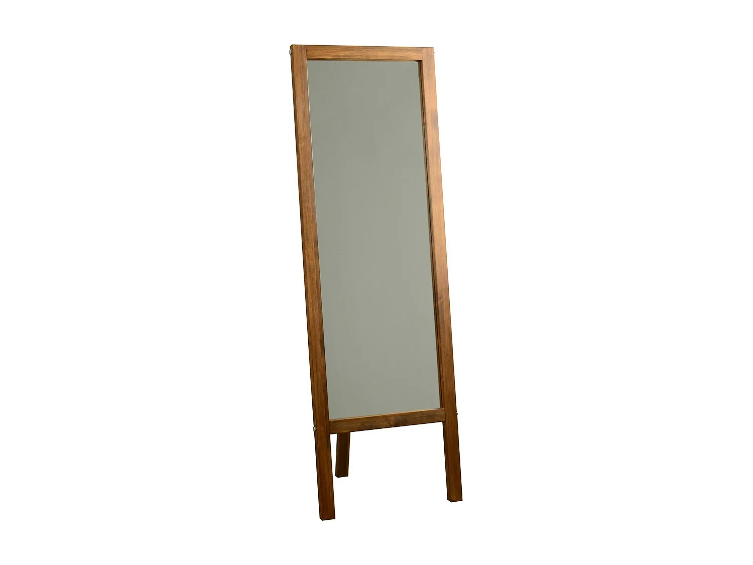 Miroir vertical sur pied - bois brun, 2 crochets HILO