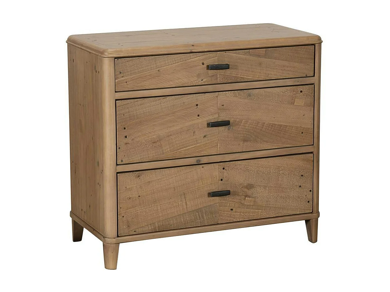 Commode 3 tiroirs en bois recyclé FSC HANOI