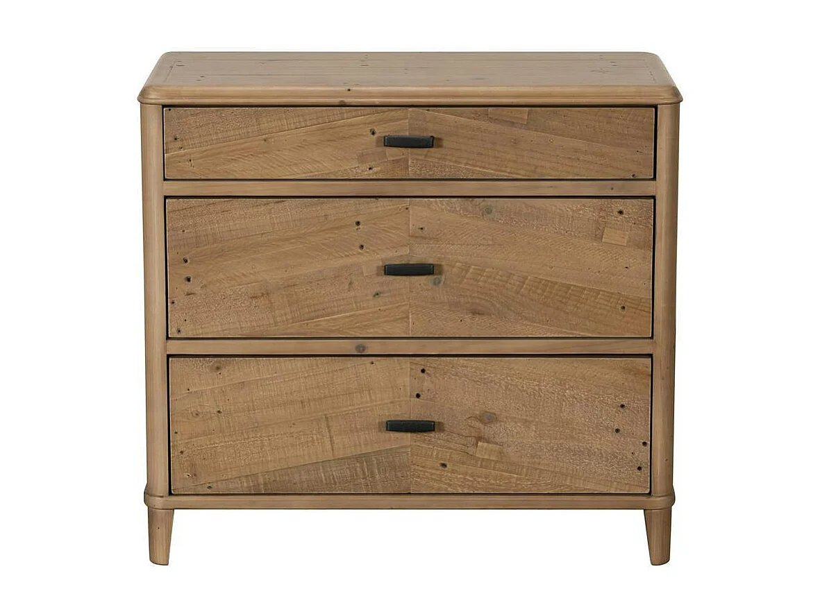 Commode 3 tiroirs en bois recyclé FSC HANOI