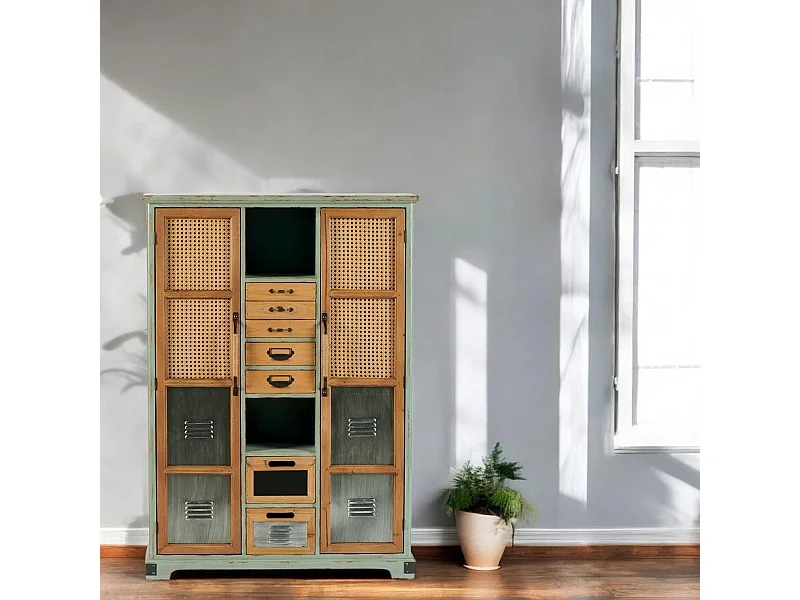 Commode 7 tiroirs 2 portes 2 niches LAMPHUN