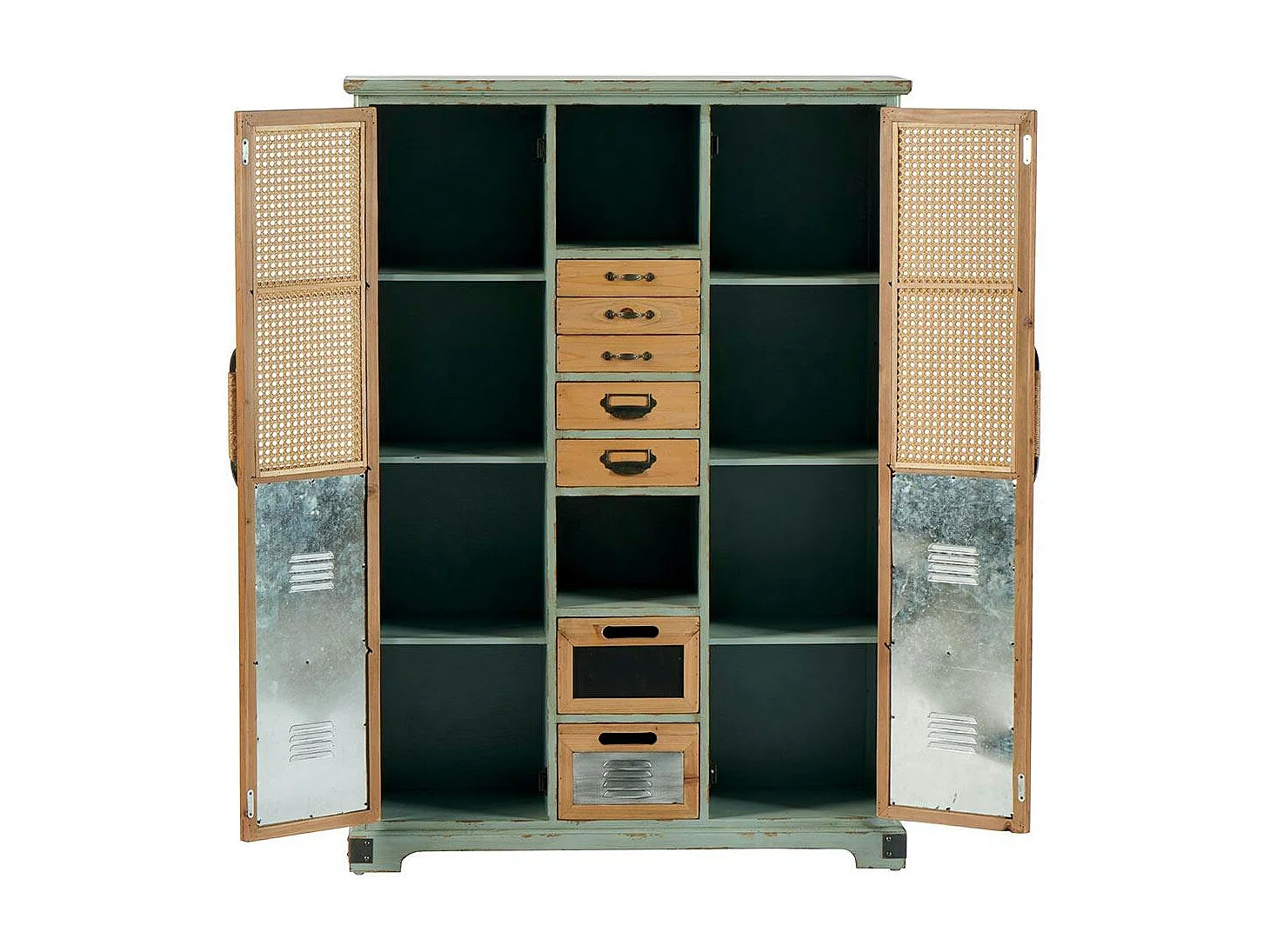 Commode 7 tiroirs 2 portes 2 niches LAMPHUN