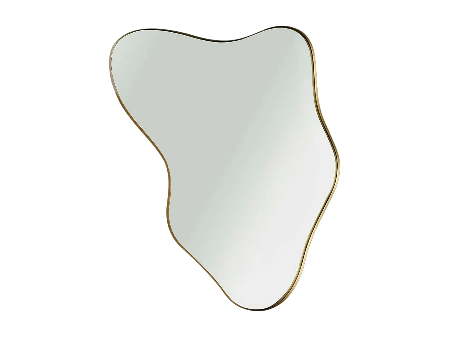 Miroir design organique - bords dorés BRIG