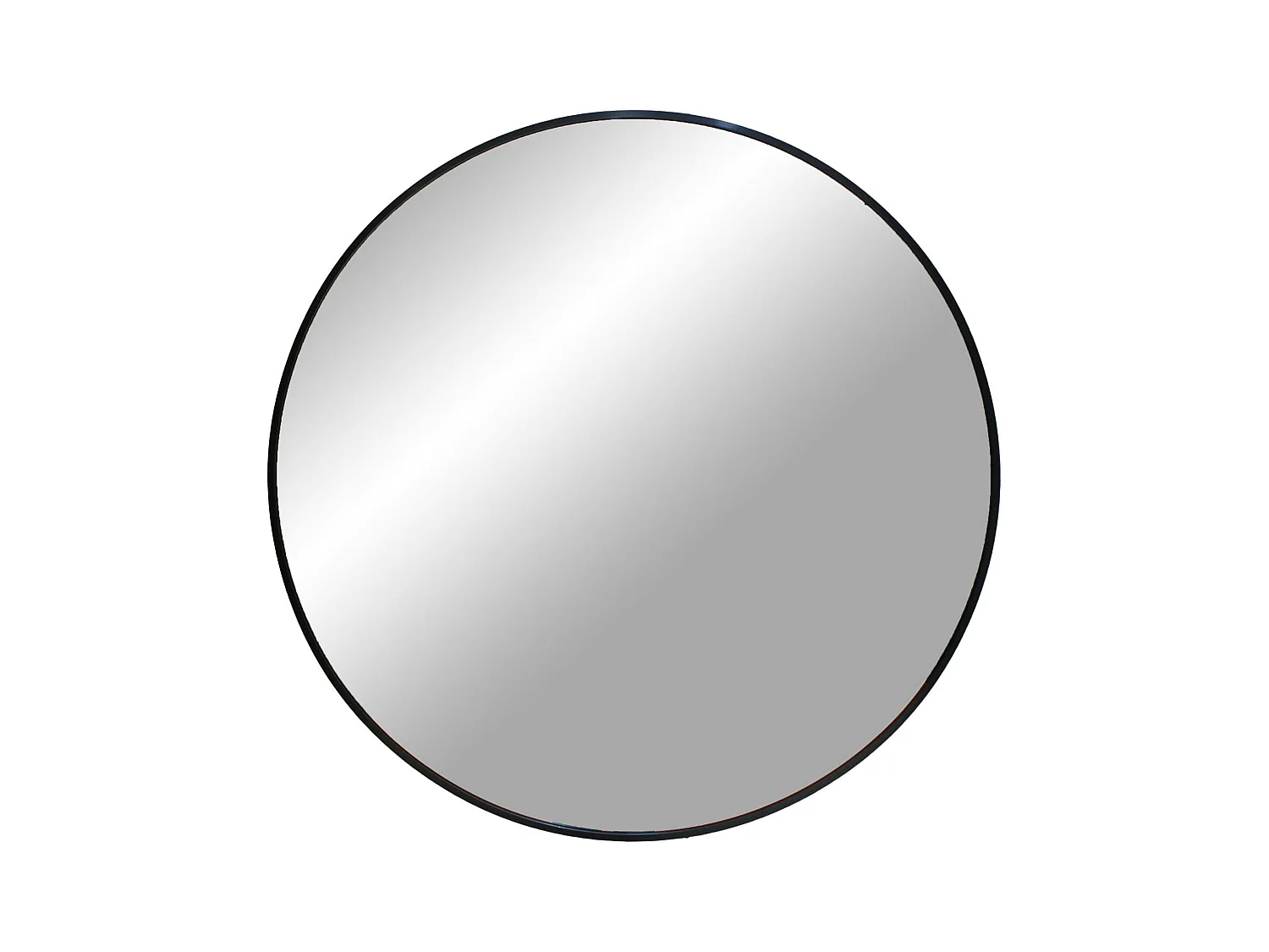 Miroir rond avec cadre en aluminium noir ø80 cm SEOUL